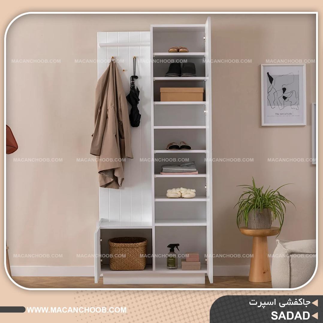 جاکفشی ایستاده اینه قدی دار و نشیمن دار مدل SADAD